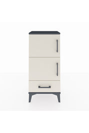 Arges Komodin 4 Raflı Tek Çekmeceli 2 Kapaklı 44x30x96 Antrasit-Aytaşı