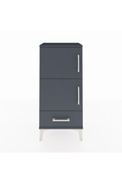 Arges Komodin 4 Raflı Tek Çekmeceli 2 Kapaklı 44x30x96 Antrasit-Antrasit