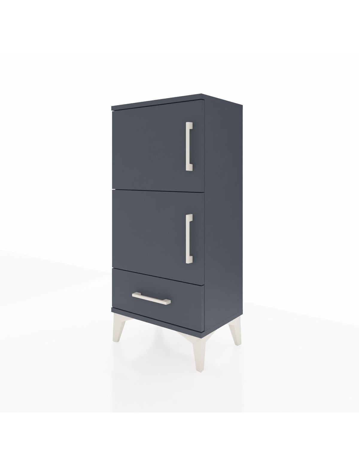 Arges Komodin 4 Raflı Tek Çekmeceli 2 Kapaklı 44x30x96 - S09M020V5A