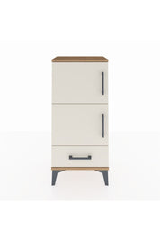 Arges Komodin 4 Raflı Tek Çekmeceli 2 Kapaklı 44x30x96 Çam-Aytaşı