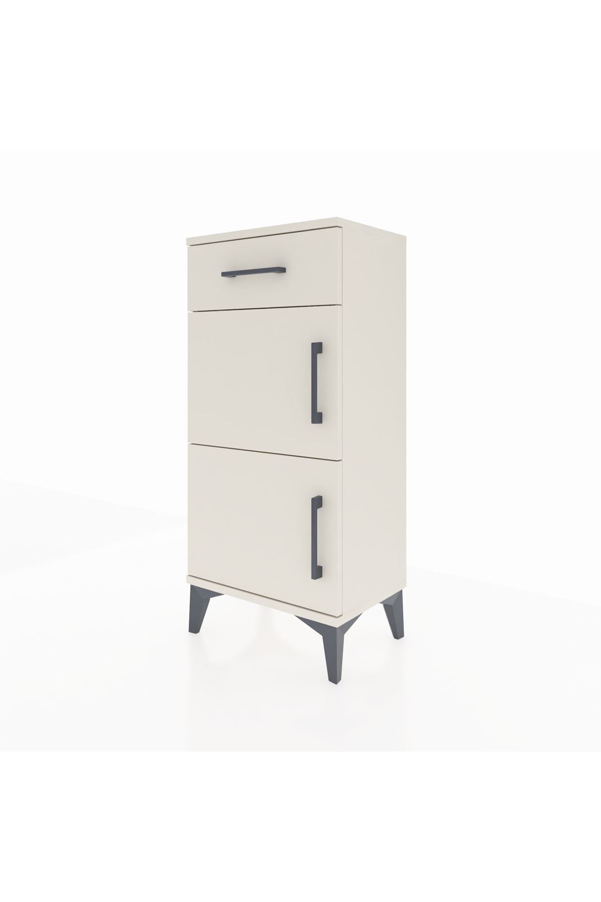 Arges Komodin Tek Raflı Tek Çekmeceli 2 Kapaklı 44x30x96 Aytaşı-Aytaşı