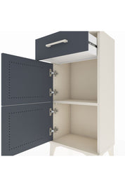 Arges Komodin Tek Raflı Tek Çekmeceli 2 Kapaklı 44x30x96 Aytaşı-Antrasit