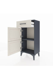 Arges Komodin Tek Raflı Tek Çekmeceli 2 Kapaklı 44x30x96 Antrasit-Aytaşı