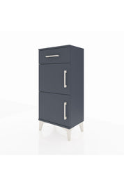 Arges Komodin Tek Raflı Tek Çekmeceli 2 Kapaklı 44x30x96 Antrasit-Antrasit