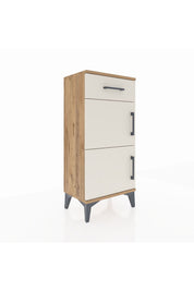 Arges Komodin Tek Raflı Tek Çekmeceli 2 Kapaklı 44x30x96 Çam-Aytaşı