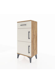 Arges Komodin Tek Raflı Tek Çekmeceli 2 Kapaklı 44x30x96 Çam-Aytaşı