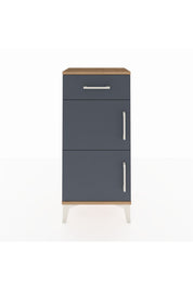 Arges Komodin Tek Raflı Tek Çekmeceli 2 Kapaklı 44x30x96 Çam-Antrasit