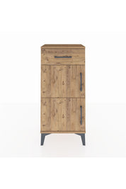 Arges Komodin Tek Raflı Tek Çekmeceli 2 Kapaklı 44x30x96 Çam-Çam