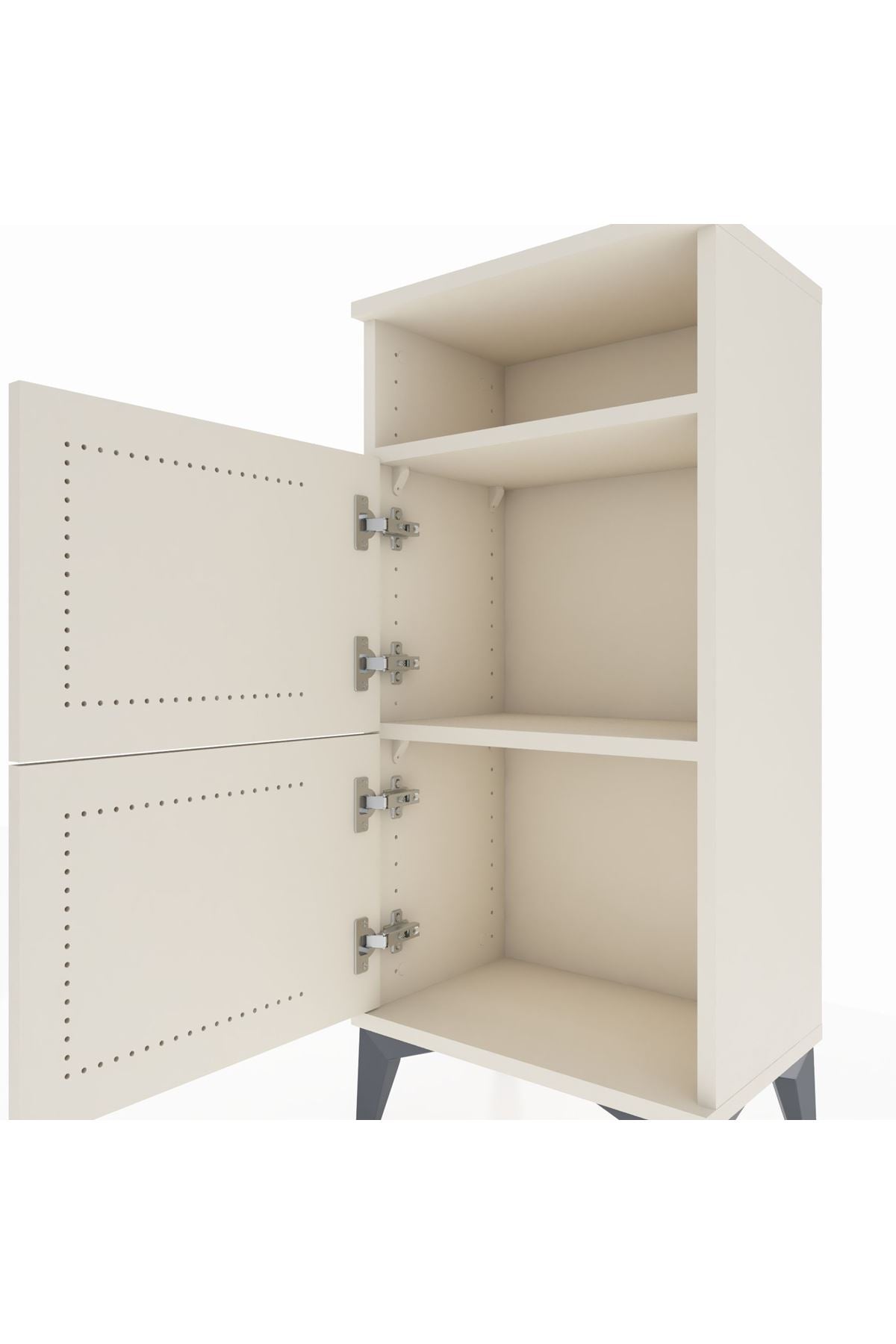 Arges Komodin Tek Raflı 2 Kapaklı 44x30x96 Aytaşı-Aytaşı