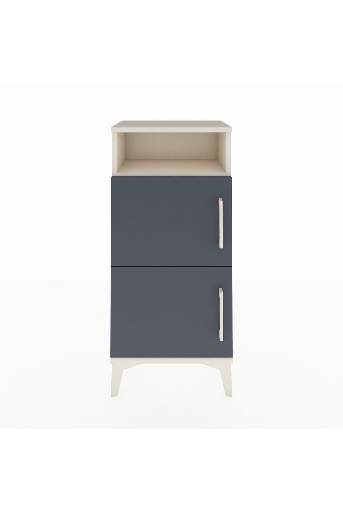 Arges Komodin Tek Raflı 2 Kapaklı 44x30x96 Aytaşı-Antrasit