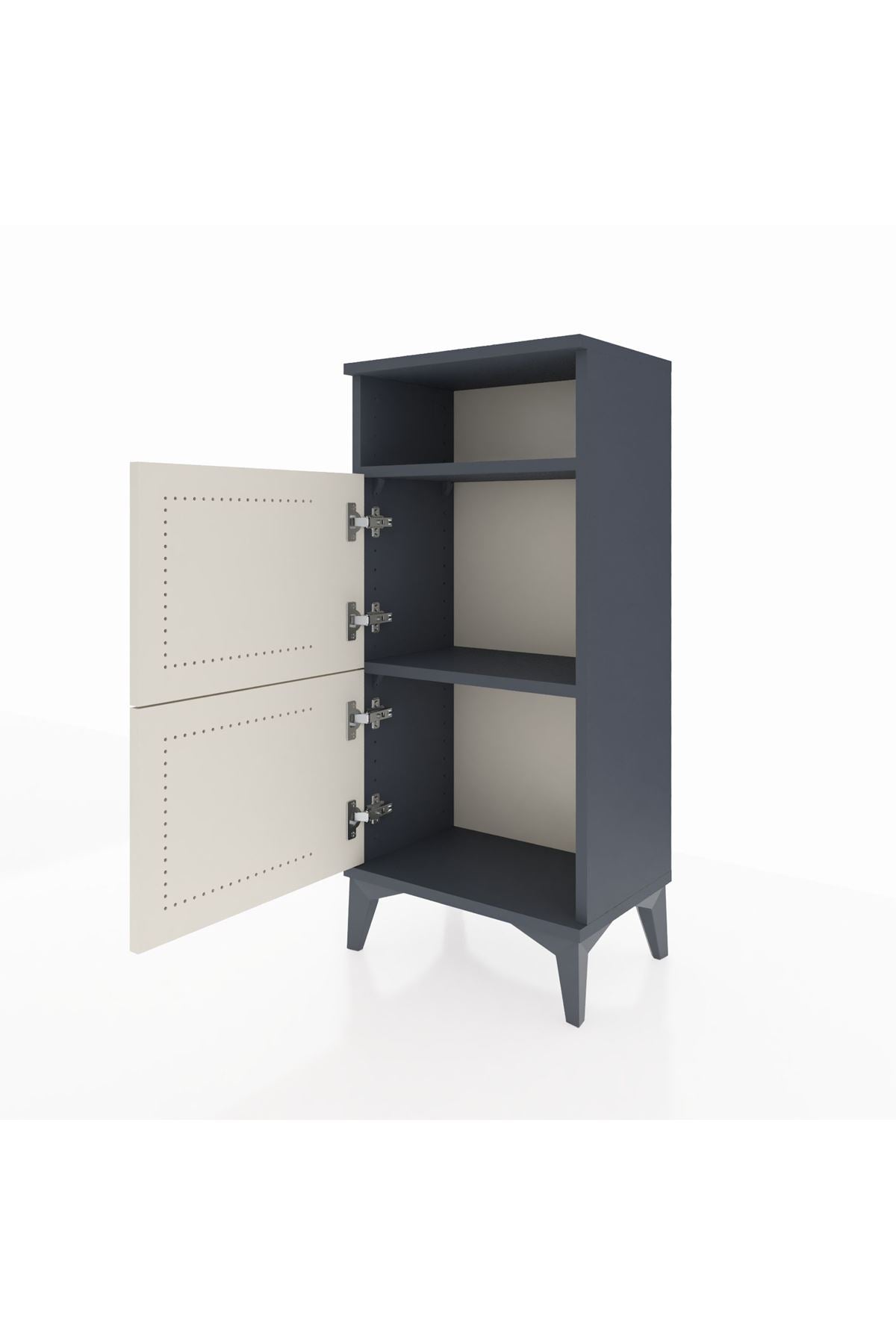 Arges Komodin Tek Raflı 2 Kapaklı 44x30x96 Antrasit-Aytaşı