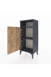 Arges Komodin Tek Raflı 2 Kapaklı 44x30x96 Antrasit-Çam