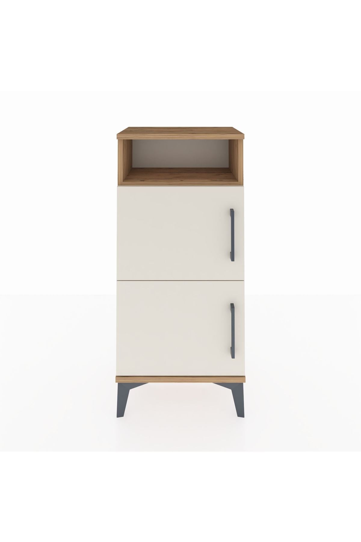 Arges Komodin Tek Raflı 2 Kapaklı 44x30x96 Çam-Aytaşı