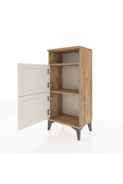 Arges Komodin Tek Raflı 2 Kapaklı 44x30x96 Çam-Aytaşı