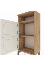 Arges Komodin Tek Raflı 2 Kapaklı 44x30x96 Çam-Aytaşı