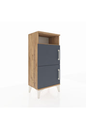 Arges Komodin Tek Raflı 2 Kapaklı 44x30x96 Çam-Antrasit