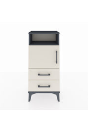 Arges Komodin 2 Raflı 2 Çekmeceli Tek Kapaklı 44x30x96 Antrasit-Aytaşı