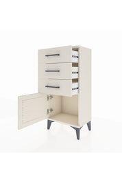 Arges Komodin 3 Çekmeceli Tek Kapaklı 44x30x96 Aytaşı-Aytaşı