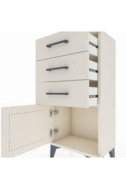 Arges Komodin 3 Çekmeceli Tek Kapaklı 44x30x96 Aytaşı-Aytaşı