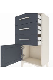 Arges Komodin 3 Çekmeceli Tek Kapaklı 44x30x96 Aytaşı-Antrasit