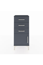 Arges Komodin 3 Çekmeceli Tek Kapaklı 44x30x96 Antrasit-Antrasit