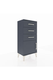Arges Komodin 3 Çekmeceli Tek Kapaklı 44x30x96 Antrasit-Antrasit