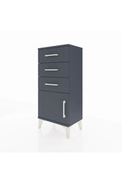 Arges Komodin 3 Çekmeceli Tek Kapaklı 44x30x96 Antrasit-Antrasit