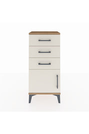 Arges Komodin 3 Çekmeceli Tek Kapaklı 44x30x96 Çam-Aytaşı