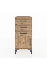 Arges Komodin 3 Çekmeceli Tek Kapaklı 44x30x96 Çam-Çam