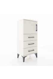 Arges Komodin Tek Raflı 3 Çekmeceli Tek Kapaklı 44x30x96 Aytaşı-Aytaşı