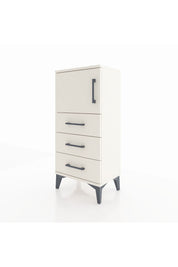 Arges Komodin Tek Raflı 3 Çekmeceli Tek Kapaklı 44x30x96 Aytaşı-Aytaşı