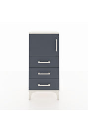 Arges Komodin Tek Raflı 3 Çekmeceli Tek Kapaklı 44x30x96 Aytaşı-Antrasit