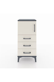 Arges Komodin Tek Raflı 3 Çekmeceli Tek Kapaklı 44x30x96 Antrasit-Aytaşı