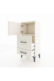 Arges Komodin Tek Raflı 2 Çekmeceli Tek Kapaklı 44x30x96 Aytaşı-Aytaşı