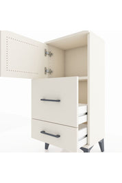 Arges Komodin Tek Raflı 2 Çekmeceli Tek Kapaklı 44x30x96 Aytaşı-Aytaşı