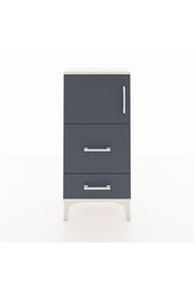 Arges Komodin Tek Raflı 2 Çekmeceli Tek Kapaklı 44x30x96 Aytaşı-Antrasit