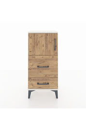 Arges Komodin Tek Raflı 2 Çekmeceli Tek Kapaklı 44x30x96 Aytaşı-Çam