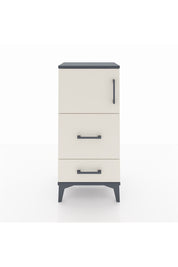 Arges Komodin Tek Raflı 2 Çekmeceli Tek Kapaklı 44x30x96 Antrasit-Aytaşı