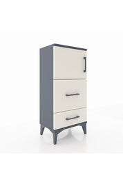 Arges Komodin Tek Raflı 2 Çekmeceli Tek Kapaklı 44x30x96 Antrasit-Aytaşı