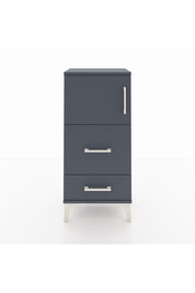 Arges Komodin Tek Raflı 2 Çekmeceli Tek Kapaklı 44x30x96 Antrasit-Antrasit