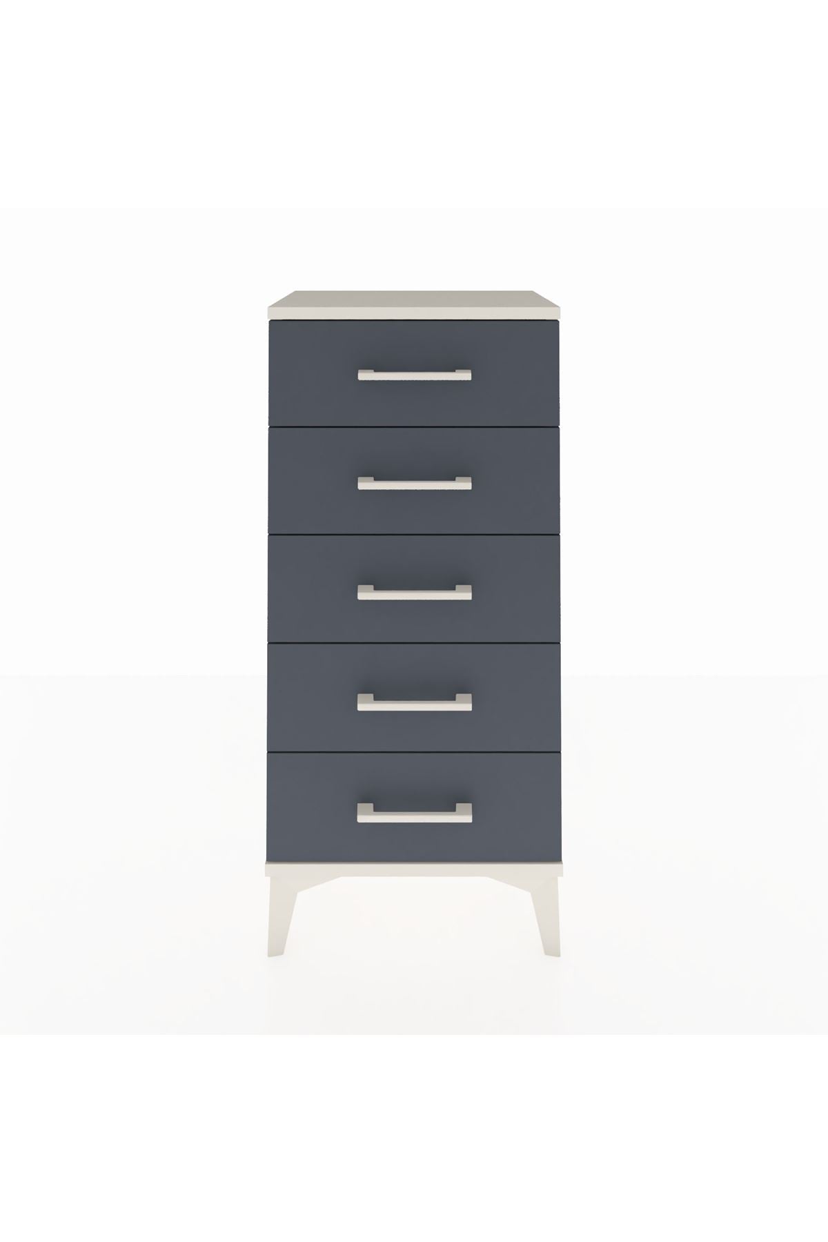 Arges Komodin 5 Çekmeceli 44x30x96 Aytaşı-Antrasit