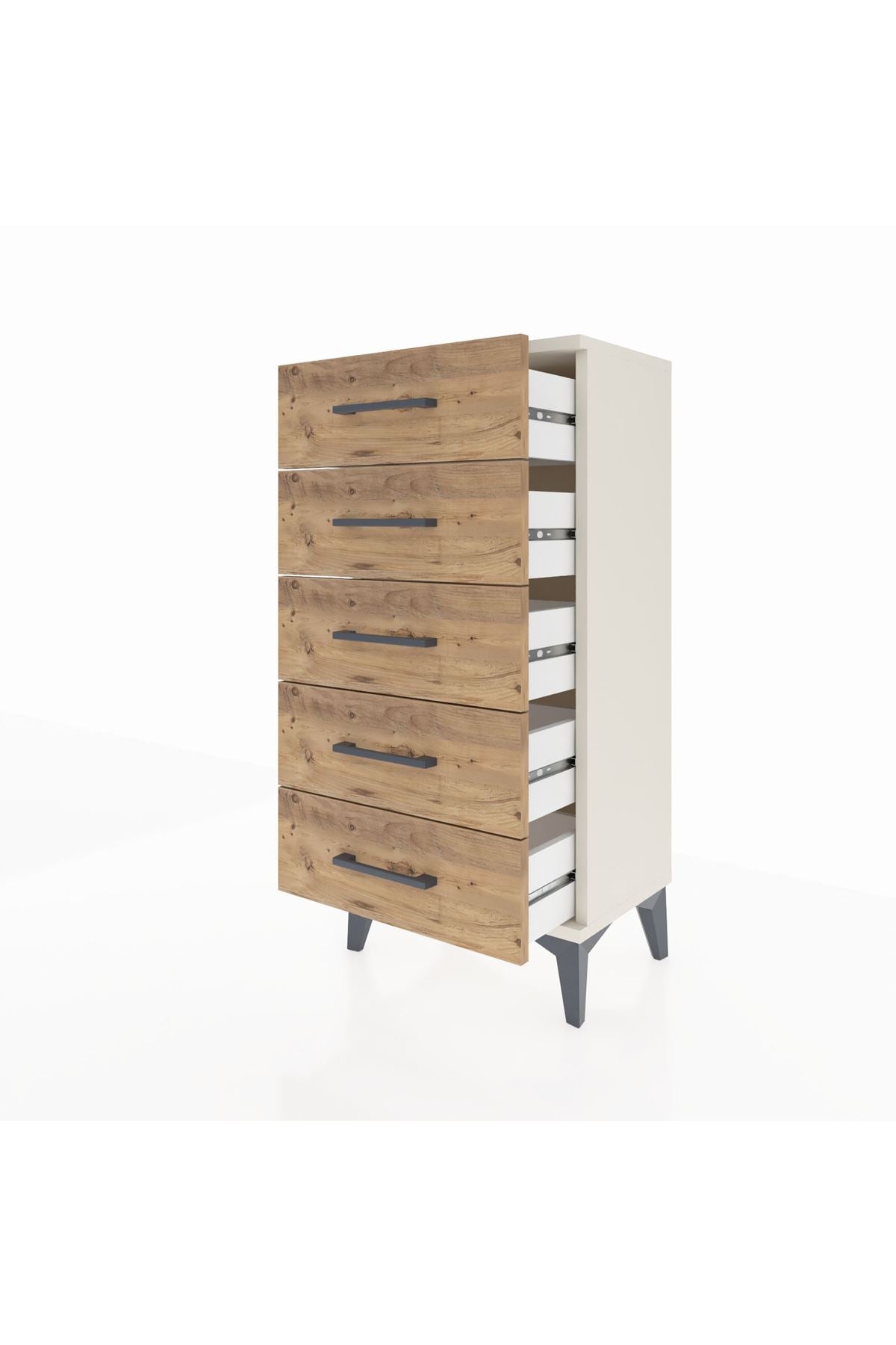 Arges Komodin 5 Çekmeceli 44x30x96 Aytaşı-Çam