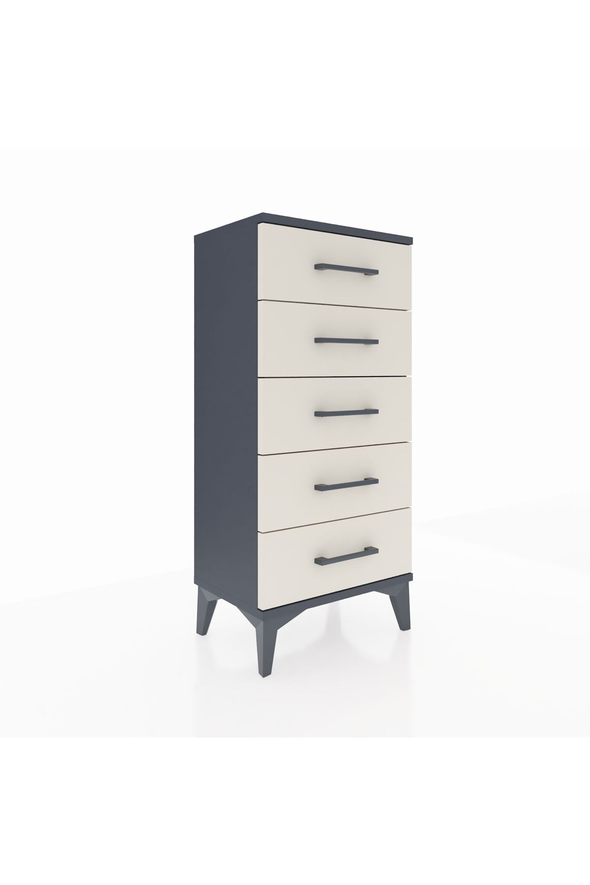 Arges Komodin 5 Çekmeceli 44x30x96 Antrasit-Aytaşı