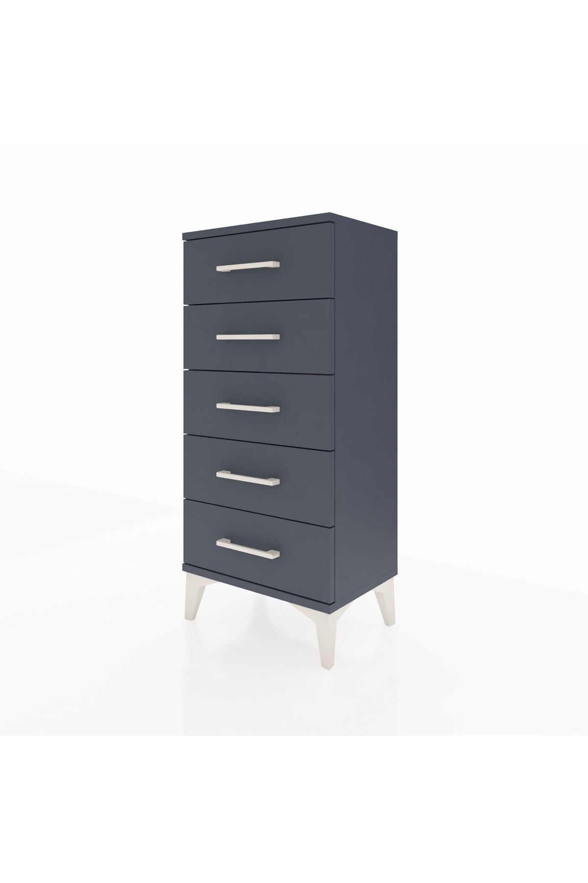 Arges Komodin 5 Çekmeceli 44x30x96 Antrasit-Antrasit