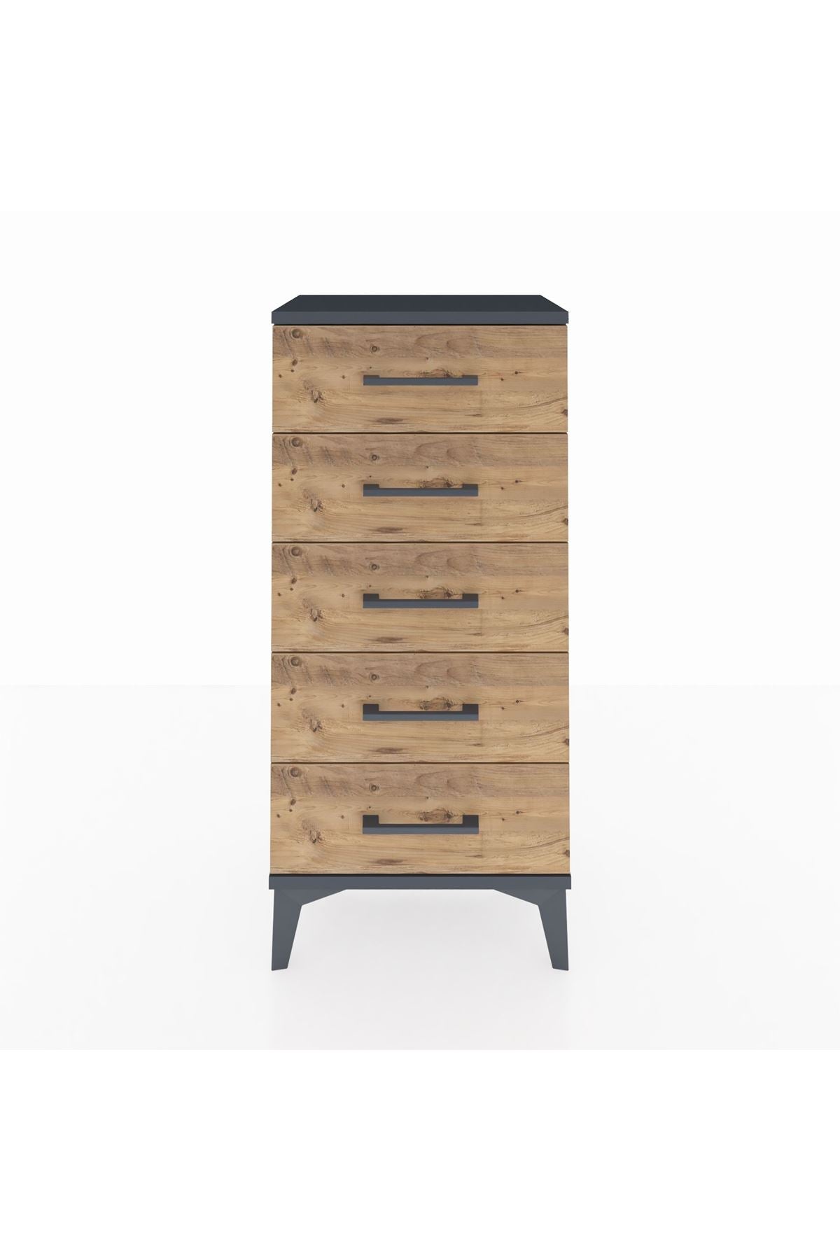 Arges Komodin 5 Çekmeceli 44x30x96 Antrasit-Çam