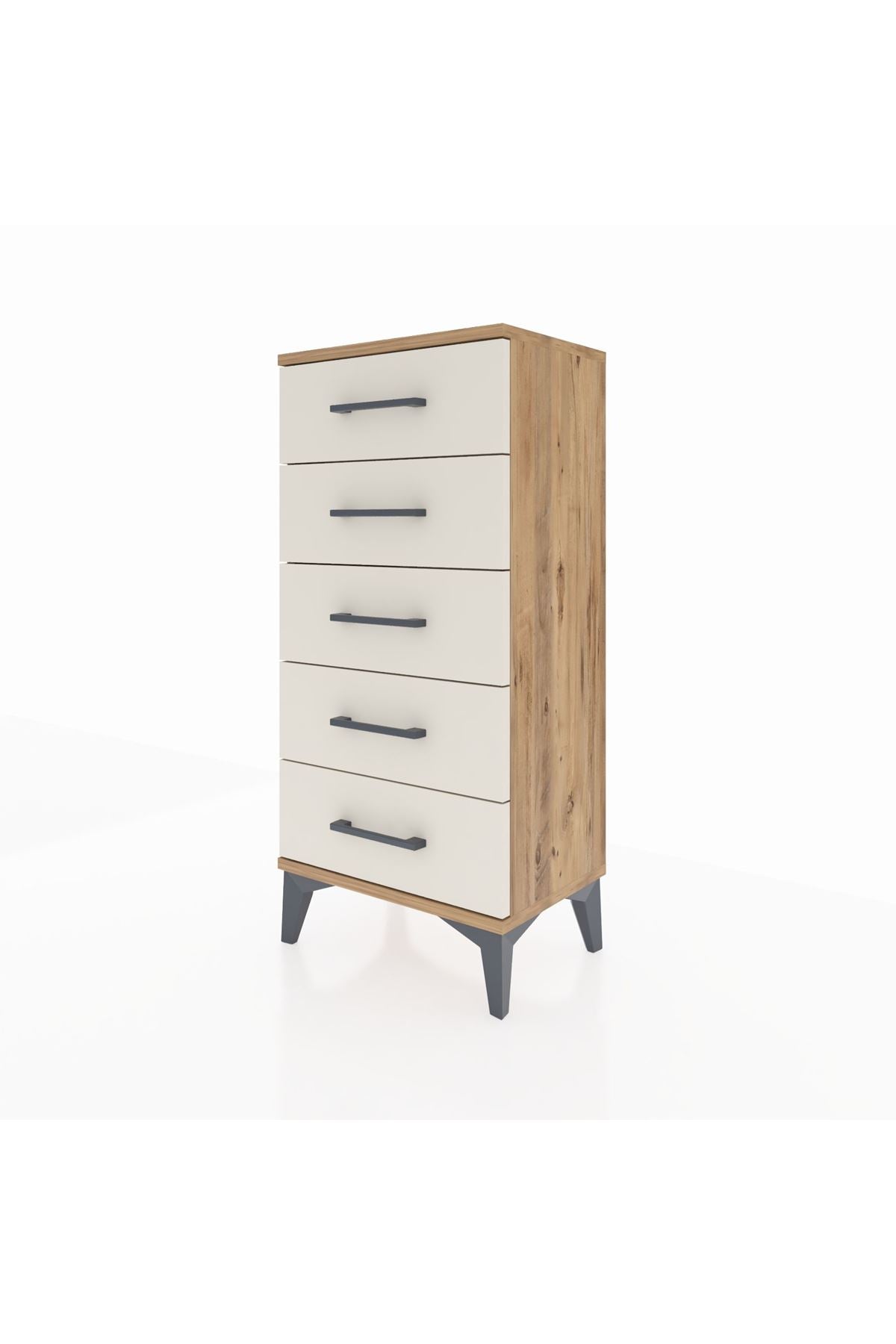 Arges Komodin 5 Çekmeceli 44x30x96 Çam-Aytaşı