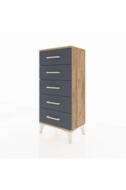 Arges Komodin 5 Çekmeceli 44x30x96 Çam-Antrasit