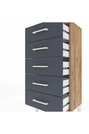 Arges Komodin 5 Çekmeceli 44x30x96 Çam-Antrasit