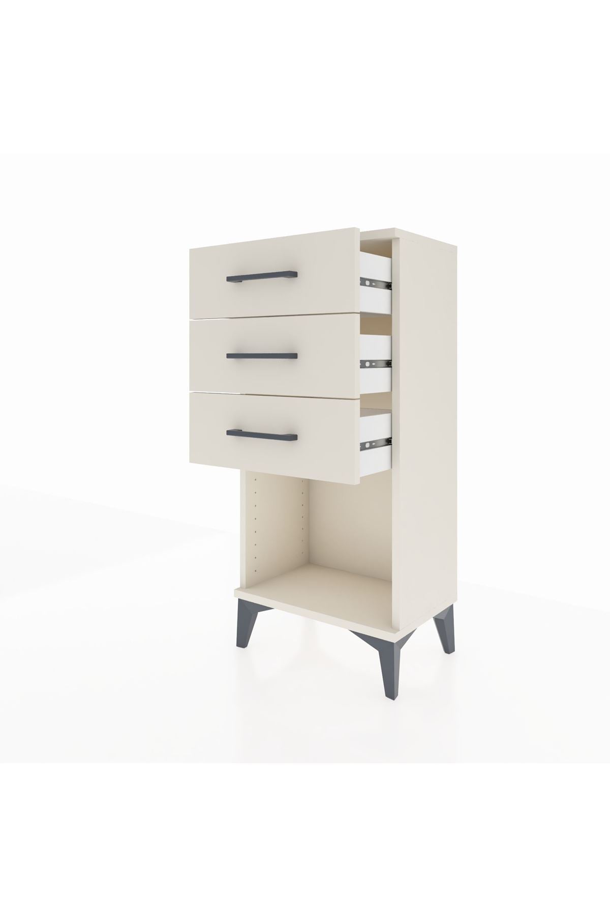 Arges Komodin 3 Çekmeceli 44x30x96 Aytaşı-Aytaşı