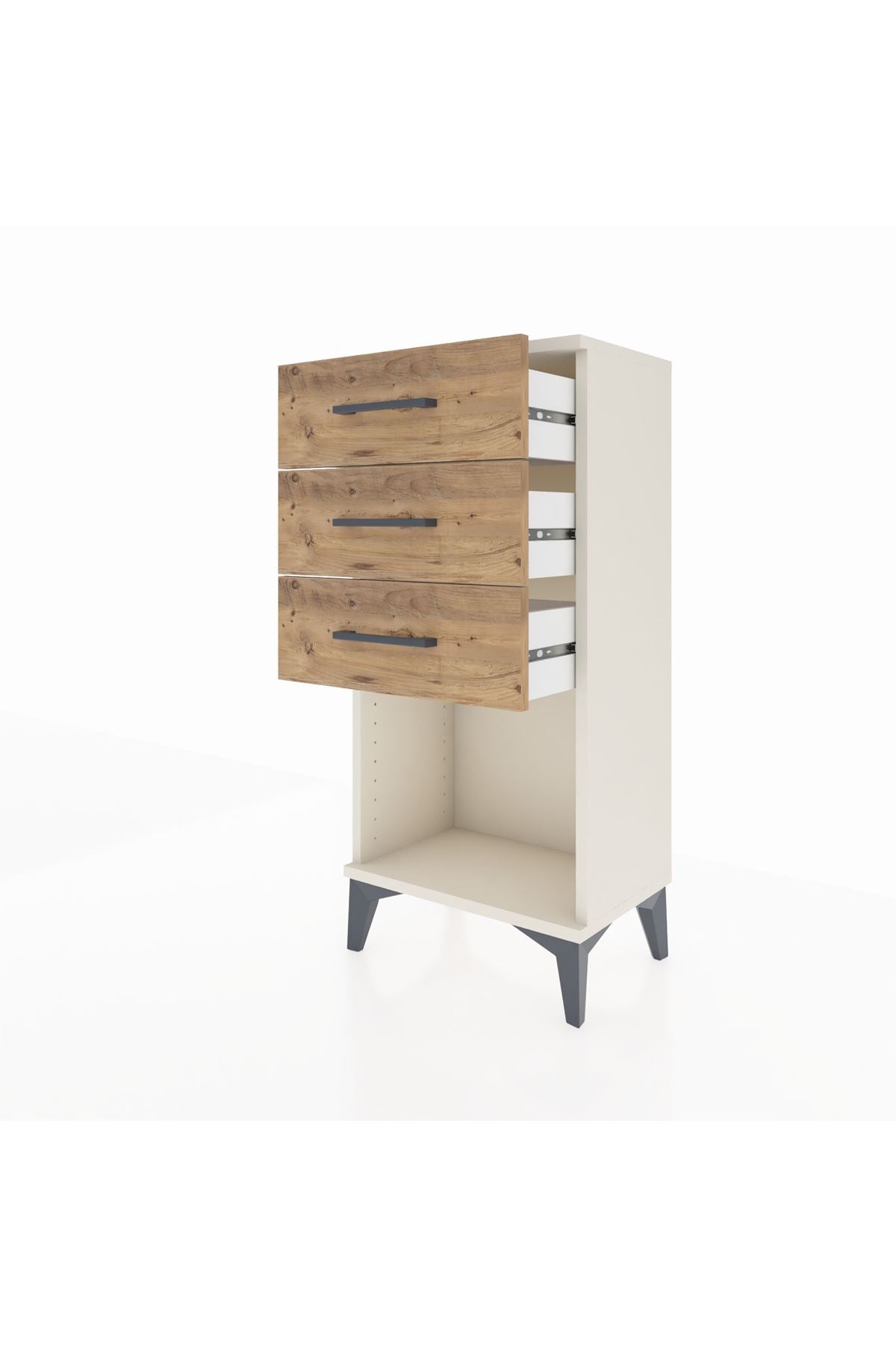 Arges Komodin 3 Çekmeceli 44x30x96 Aytaşı-Çam